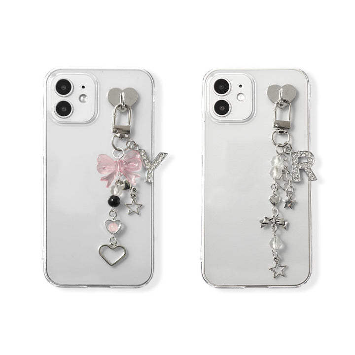 Clear Case Initial Charm Base Attached Charm 2 Back Case Xperia Series