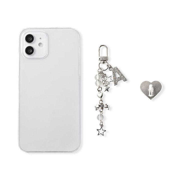 Clear Case Initial Charm Base Attached Charm 2 Back Case Xperia Series