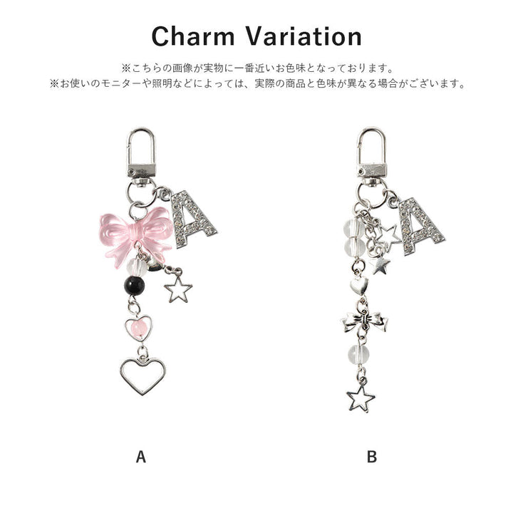 Clear Case Initial Charm Base Attached Charm 2 Back Case Xperia Series