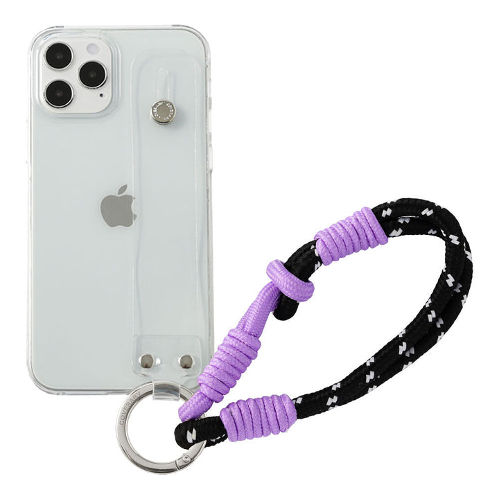Clear case with colorful hand strap & hand belt, back case for AQUOS series