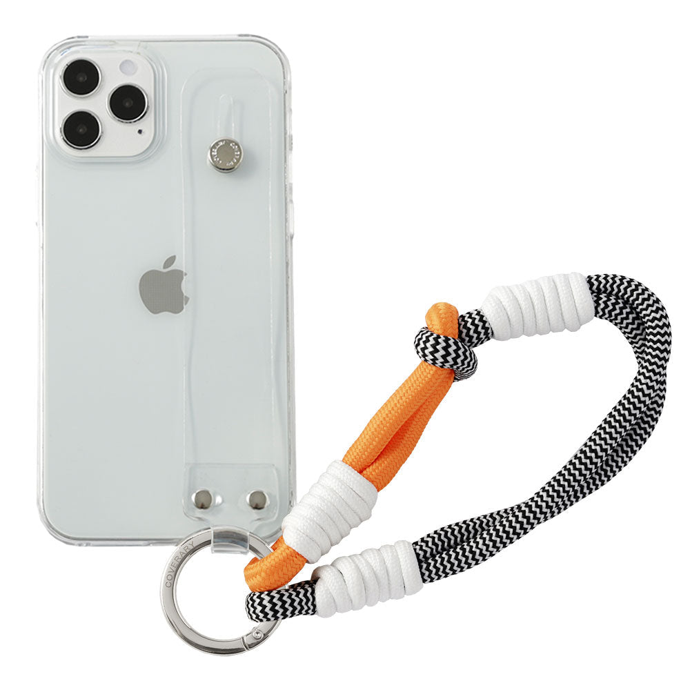 Clear case with colorful hand strap & hand belt, back case for AQUOS series