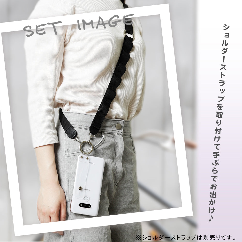 クリアケース ハンドベルト付き 背面ケース AQUOSシリーズ