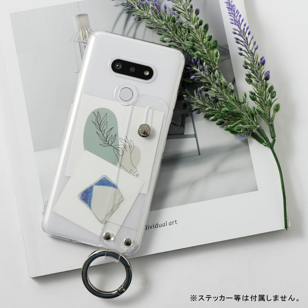 クリアケース ハンドベルト付き 背面ケース Galaxyシリーズ