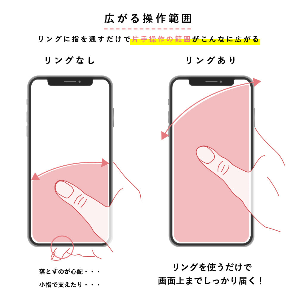 クリアケース クリア素材スマホリング付き 背面ケース Xperiaシリーズ