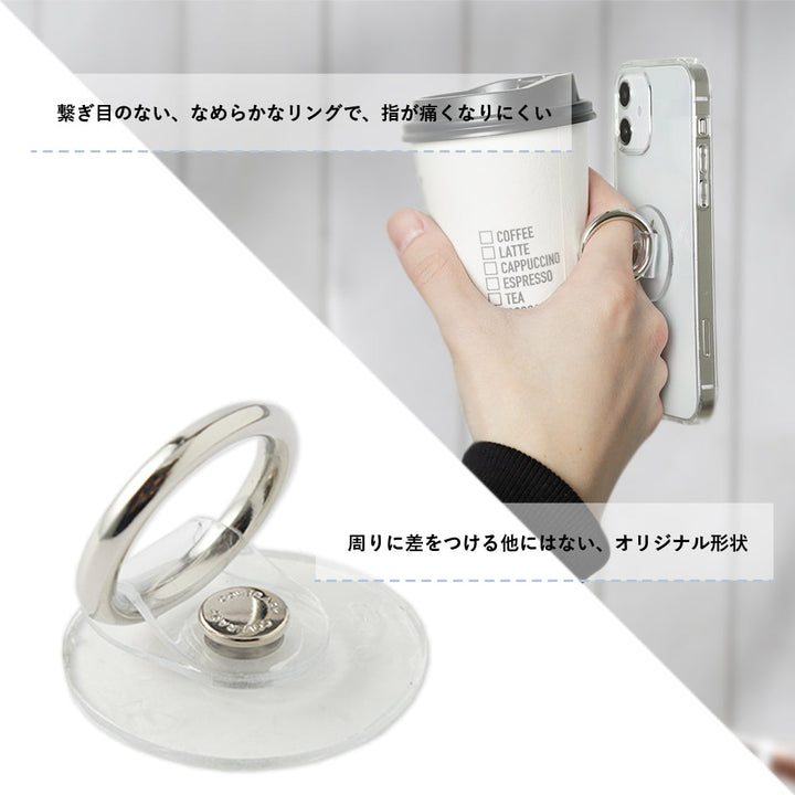 Coque transparente avec anneau pour smartphone en matériau transparent, coque arrière pour la série iPhone