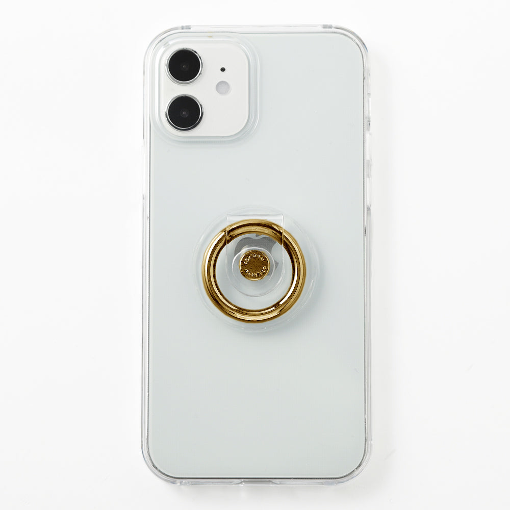 Clear case with clear material smartphone ring, back case for AQUOS series