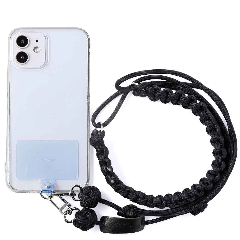 クリアケース パラコード ホルダーセット＆ショルダーストラップ付き 背面ケース