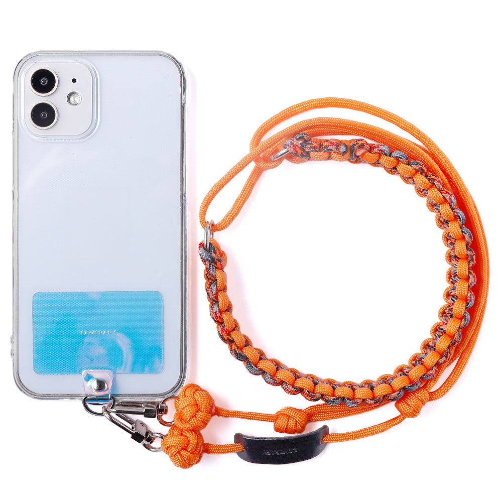 クリアケース パラコード ホルダーセット＆ショルダーストラップ付き 背面ケース