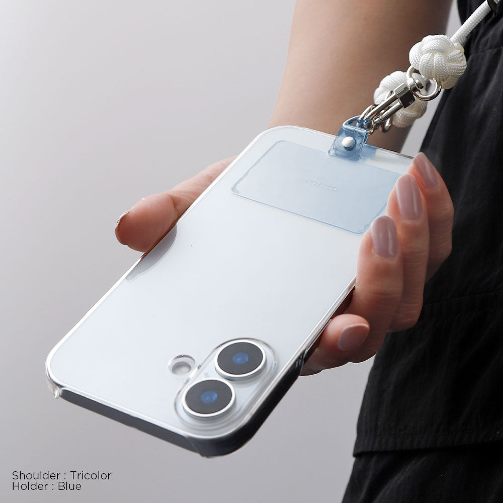 クリアケース パラコード ホルダーセット＆ショルダーストラップ付き 背面ケース