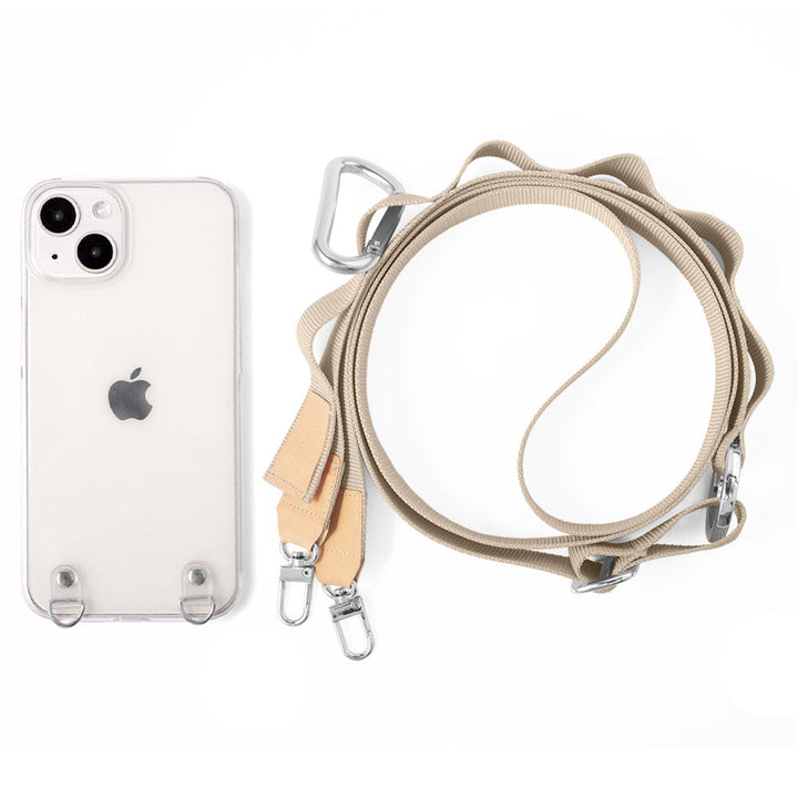 Clear case with daisy chain and shoulder strap, back case for AQUOS series