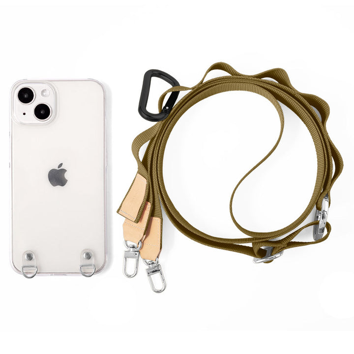 Coque transparente avec chaîne marguerite et bandoulière, coque arrière pour la série Xperia