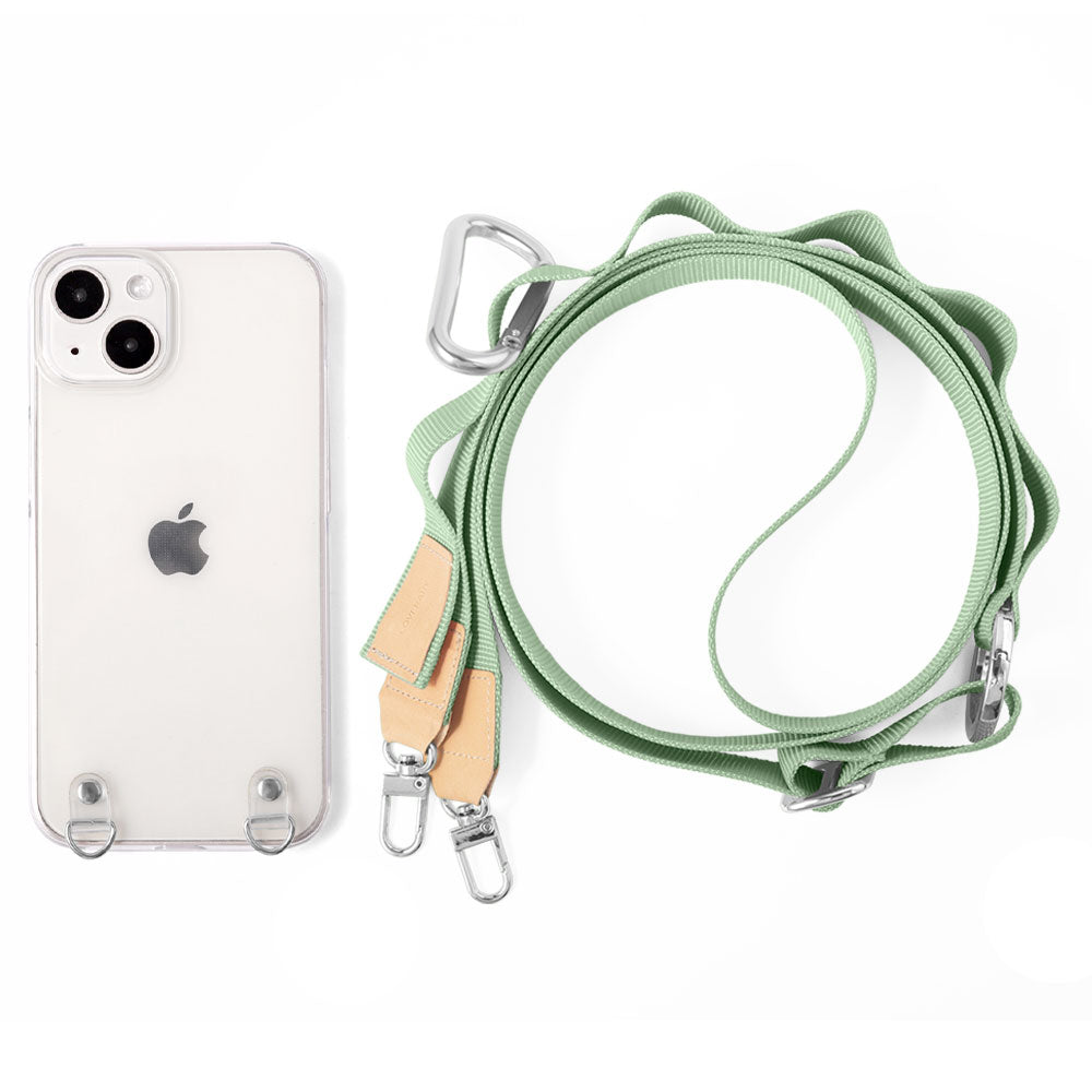 Clear case with daisy chain and shoulder strap, back case for AQUOS series