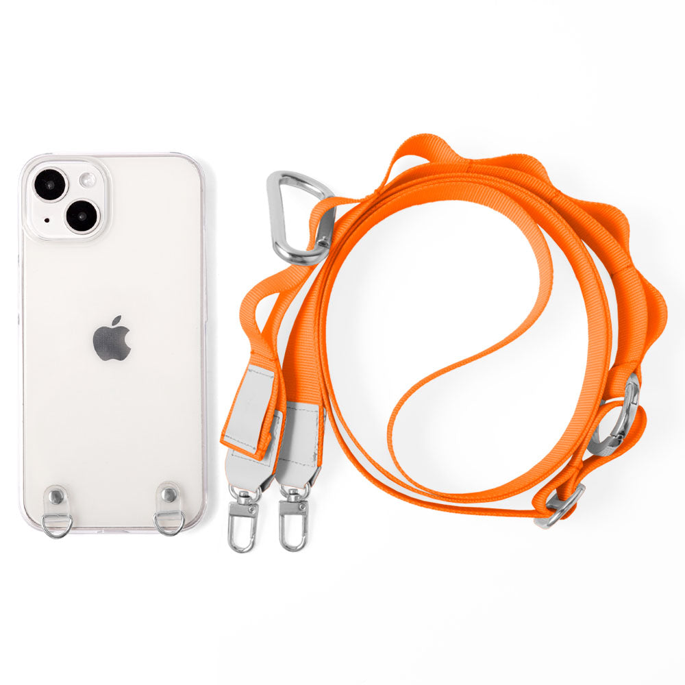 Clear case with daisy chain and shoulder strap, back case for AQUOS series