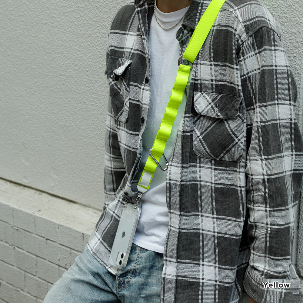 Clear case with daisy chain and shoulder strap, back case for iPhone series