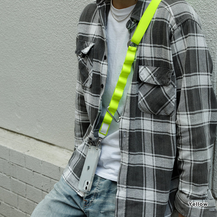 Clear case with daisy chain and shoulder strap, back case for iPhone series