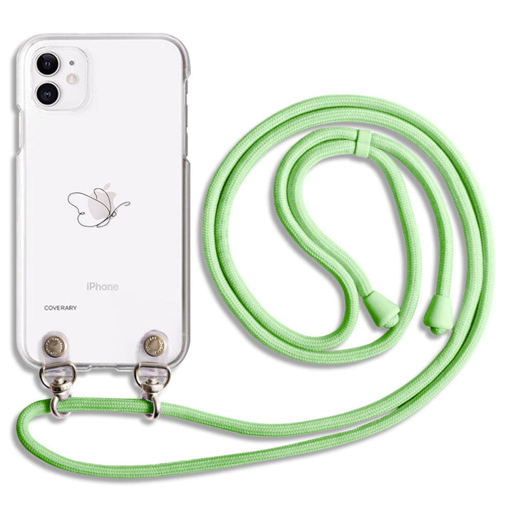 Clear case with shoulder strap, line art animal, back case for AQUOS series