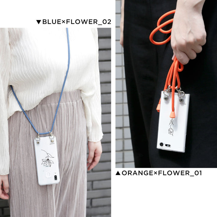 Coque transparente avec bandoulière, dessin au trait, fleur, coque arrière pour la série Google Pixel