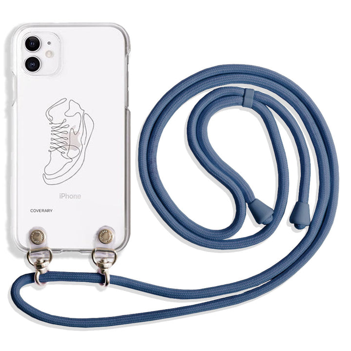 クリアケース ショルダーストラップ付き 線画 ライフ 背面ケース Xperiaシリーズ