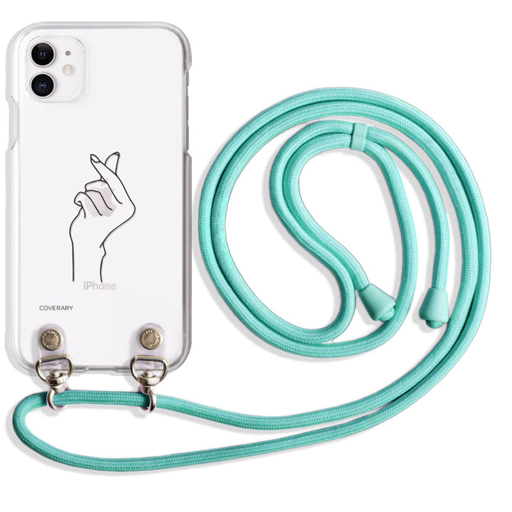 Clear case with shoulder strap, line art, life, back case, AQUOS series