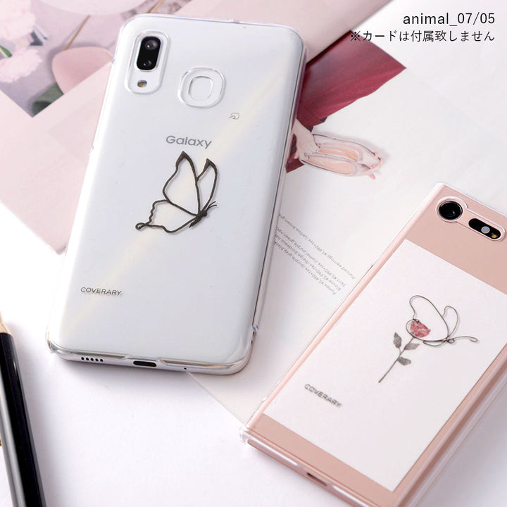 クリアケース レーザー加工 線画 アニマル 背面ケース iPhoneシリーズ