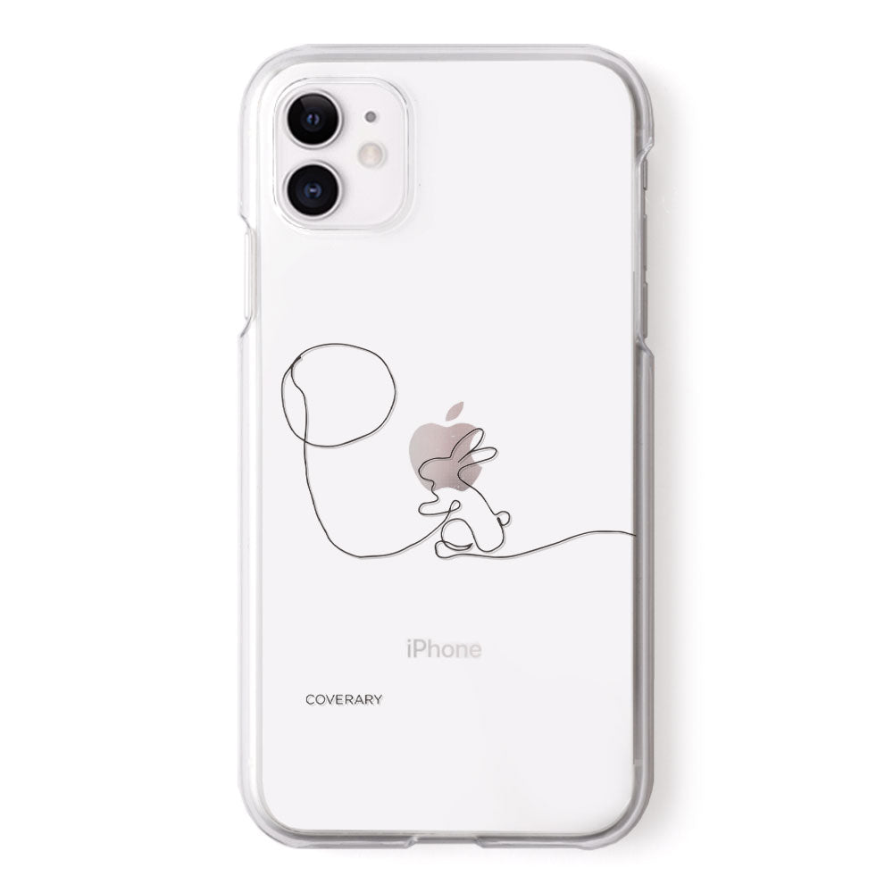 Boîtier transparent Gravure laser Dessin au trait Animal Boîtier arrière