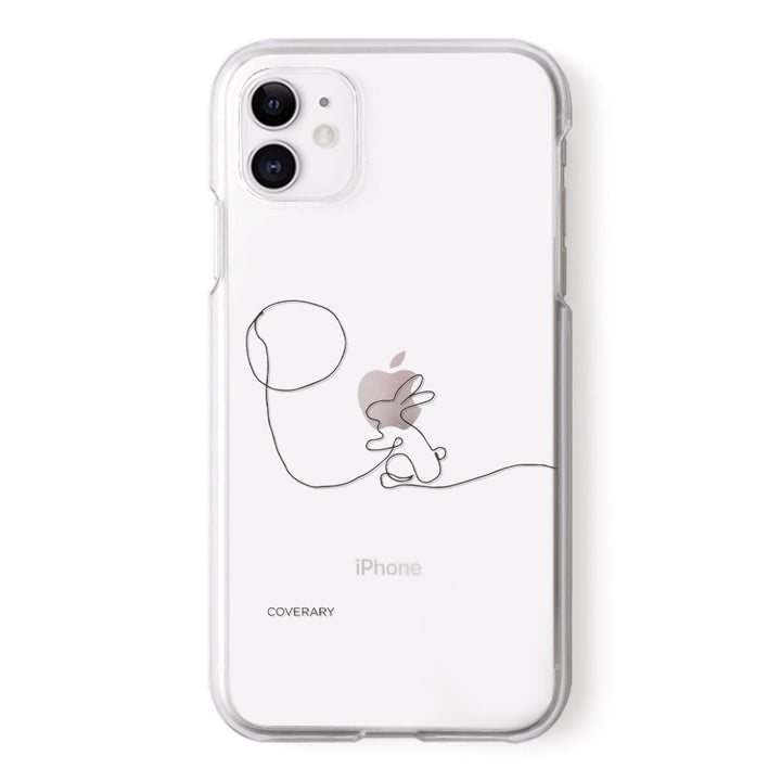 Boîtier transparent Gravure laser Dessin au trait Animal Boîtier arrière