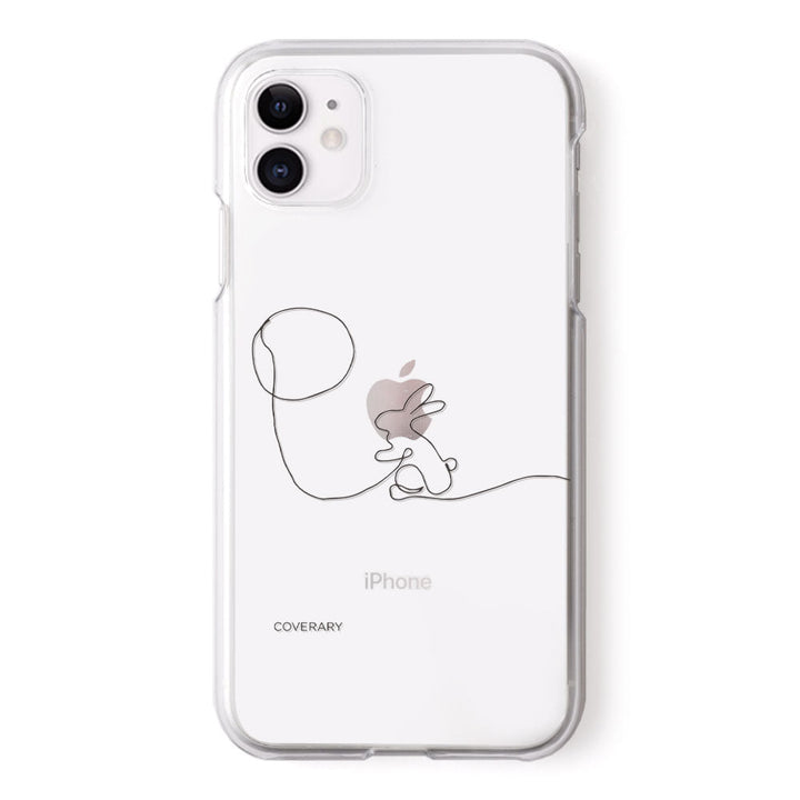 クリアケース レーザー加工 線画 アニマル 背面ケース iPhoneシリーズ