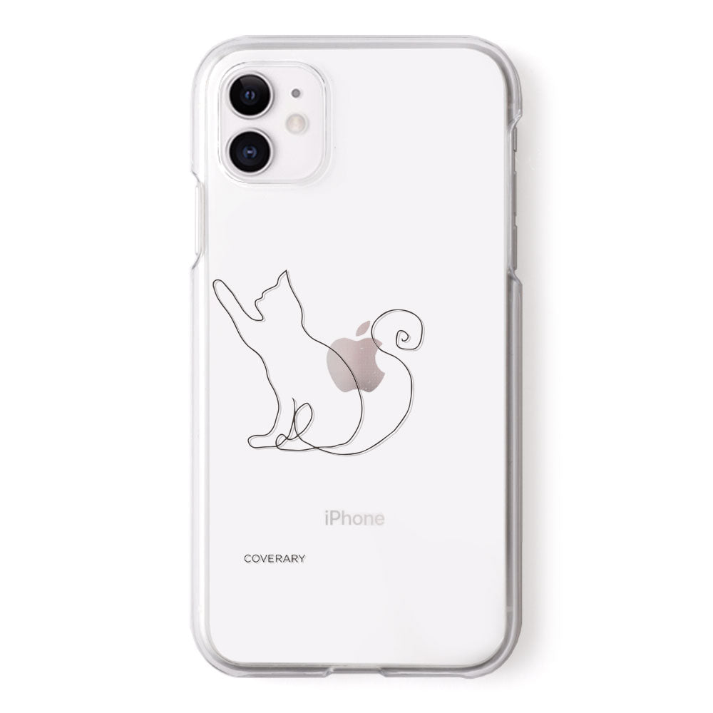 Clear case laser engraving line art animal back case Google Pixel series