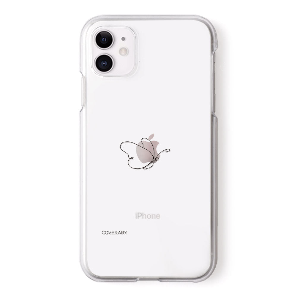 クリアケース レーザー加工 線画 アニマル 背面ケース iPhoneシリーズ