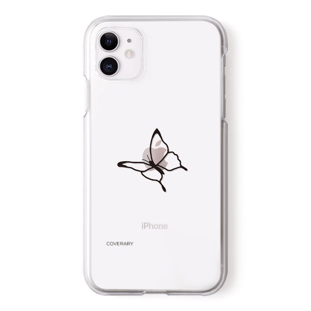 Boîtier transparent Gravure laser Dessin au trait Animal Boîtier arrière