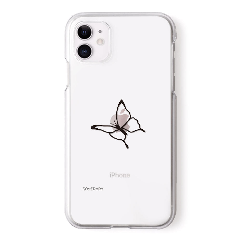 Samsung Galaxy Z Flip/Fold対応 クリアケース レーザー加工 線画 アニマル 背面ケース