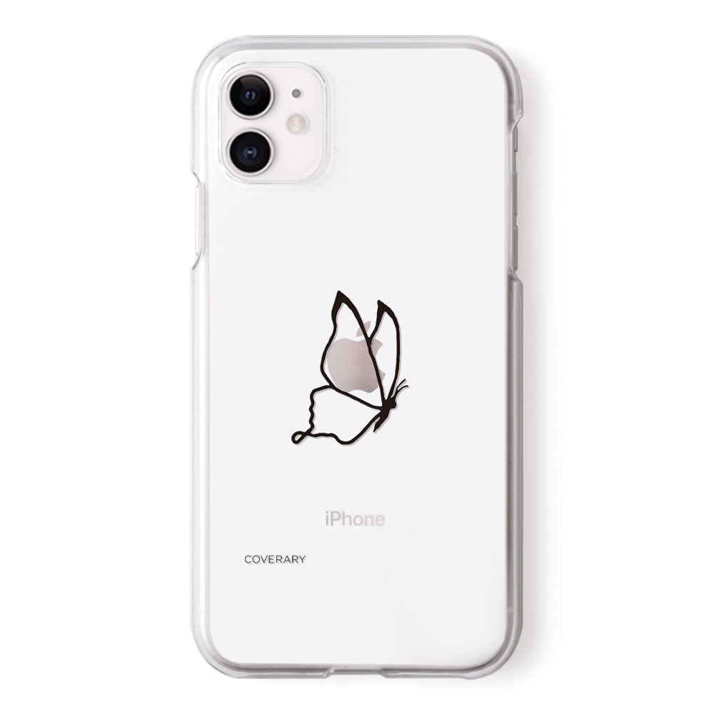 Boîtier transparent Gravure laser Dessin au trait Animal Boîtier arrière