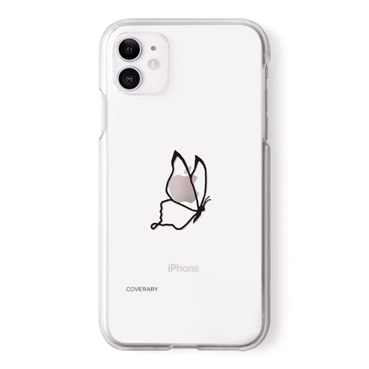 クリアケース レーザー加工 線画 アニマル 背面ケース iPhoneシリーズ