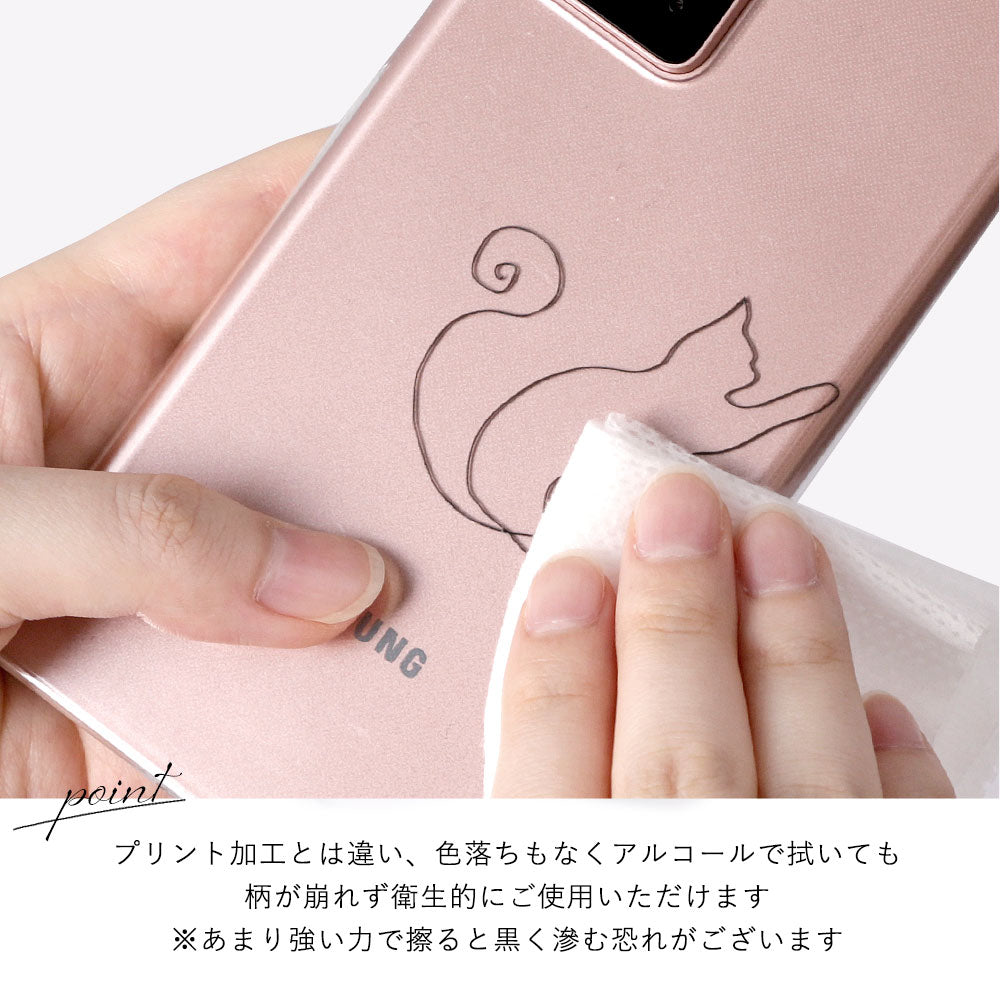 クリアケース レーザー加工 線画 アニマル 背面ケース iPhoneシリーズ