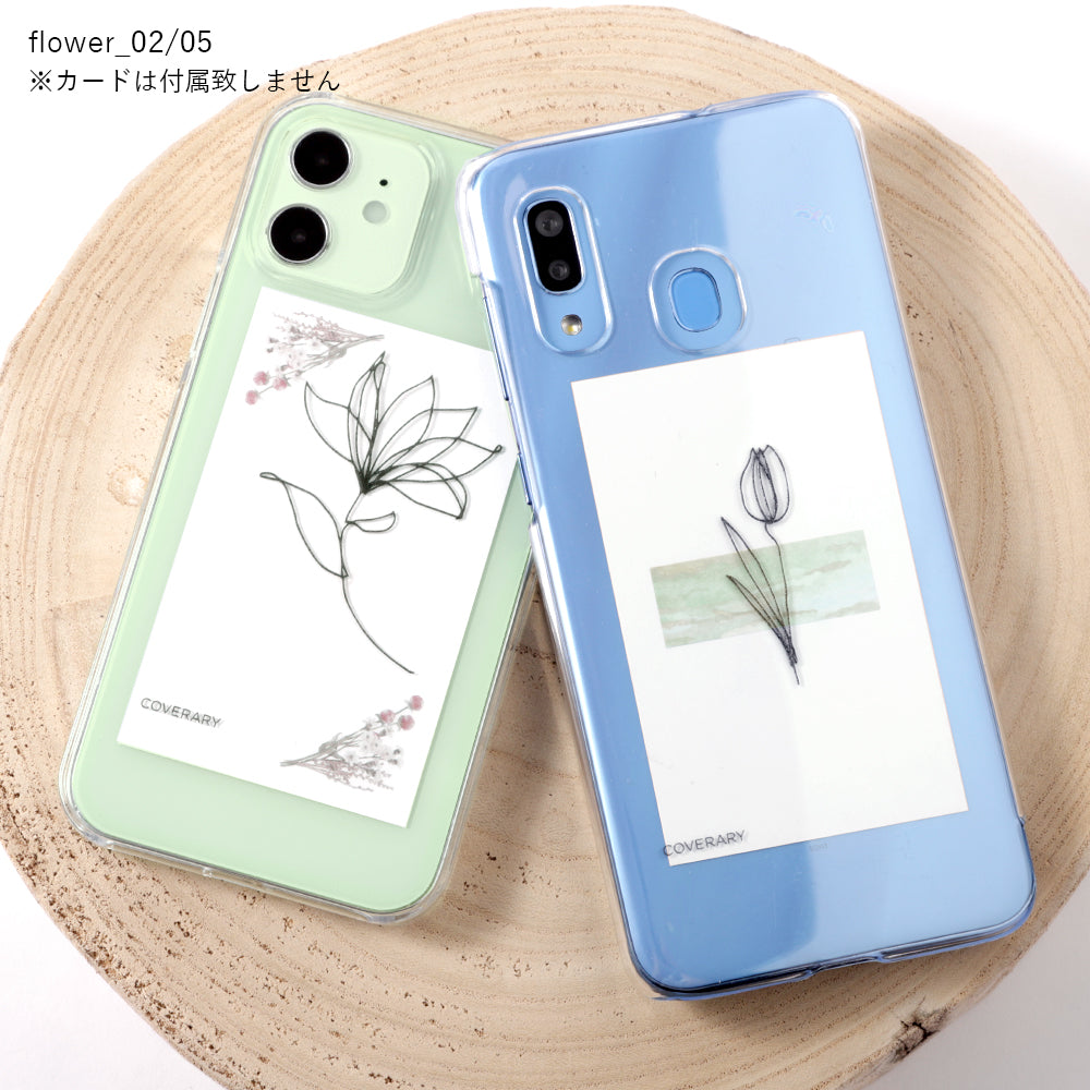 Boîtier transparent Gravure laser Dessin au trait Fleur Boîtier arrière