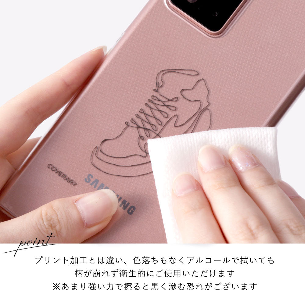 Samsung Galaxy Z Flip/Fold対応 クリアケース レーザー加工 線画 ライフ 背面ケース