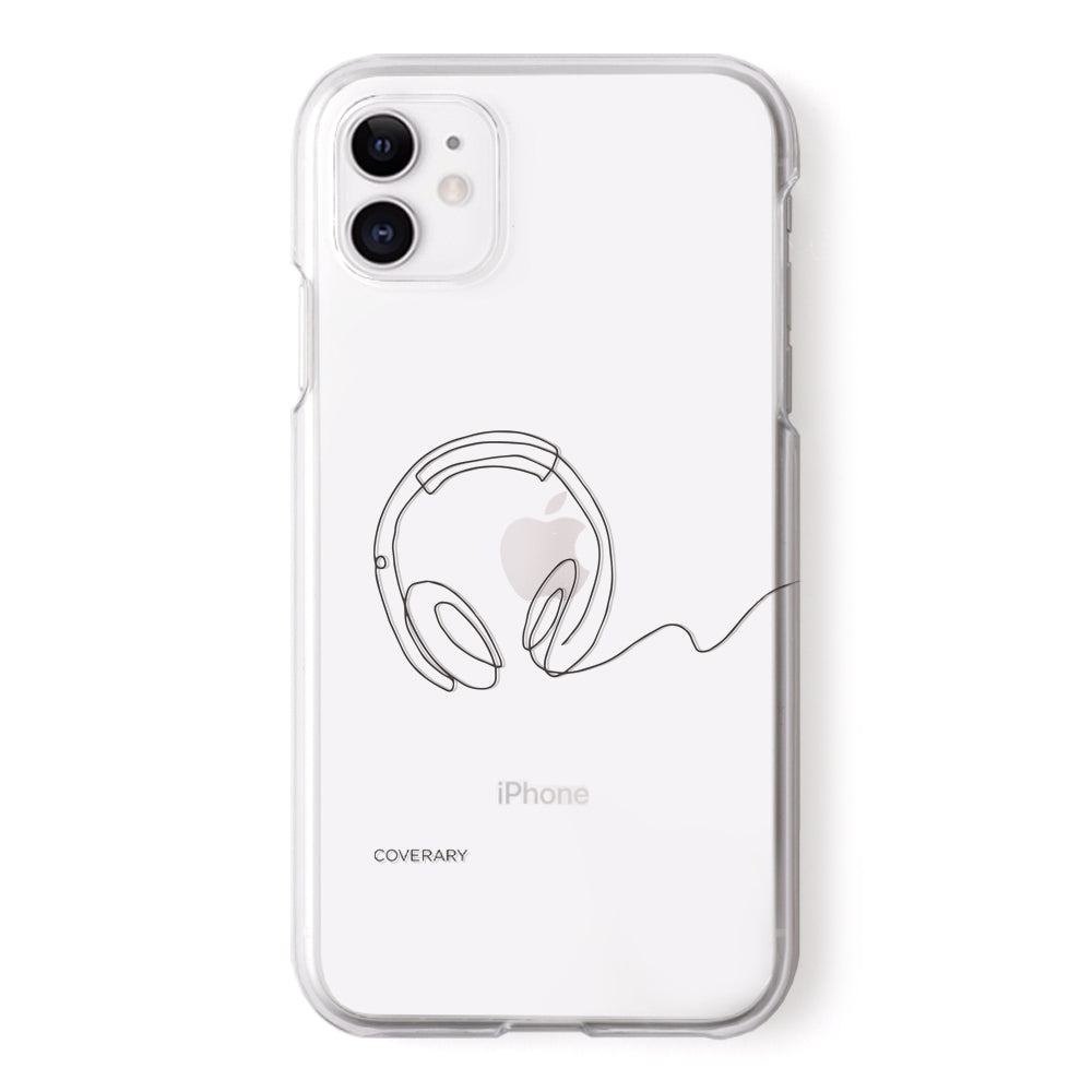 Clear case laser engraving line art life back case AQUOS series