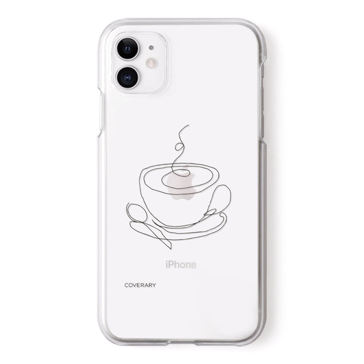 Clear case laser engraving line art life back case AQUOS series