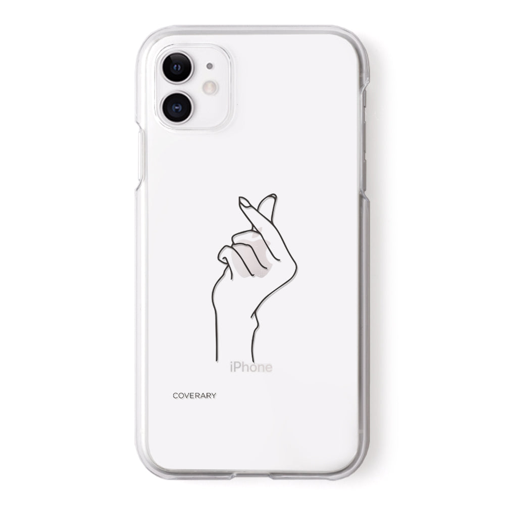 Samsung Galaxy Z Flip/Fold対応 クリアケース レーザー加工 線画 ライフ 背面ケース