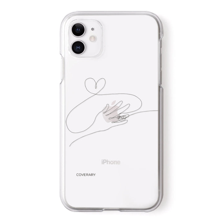 Clear case laser engraving line art life back case AQUOS series