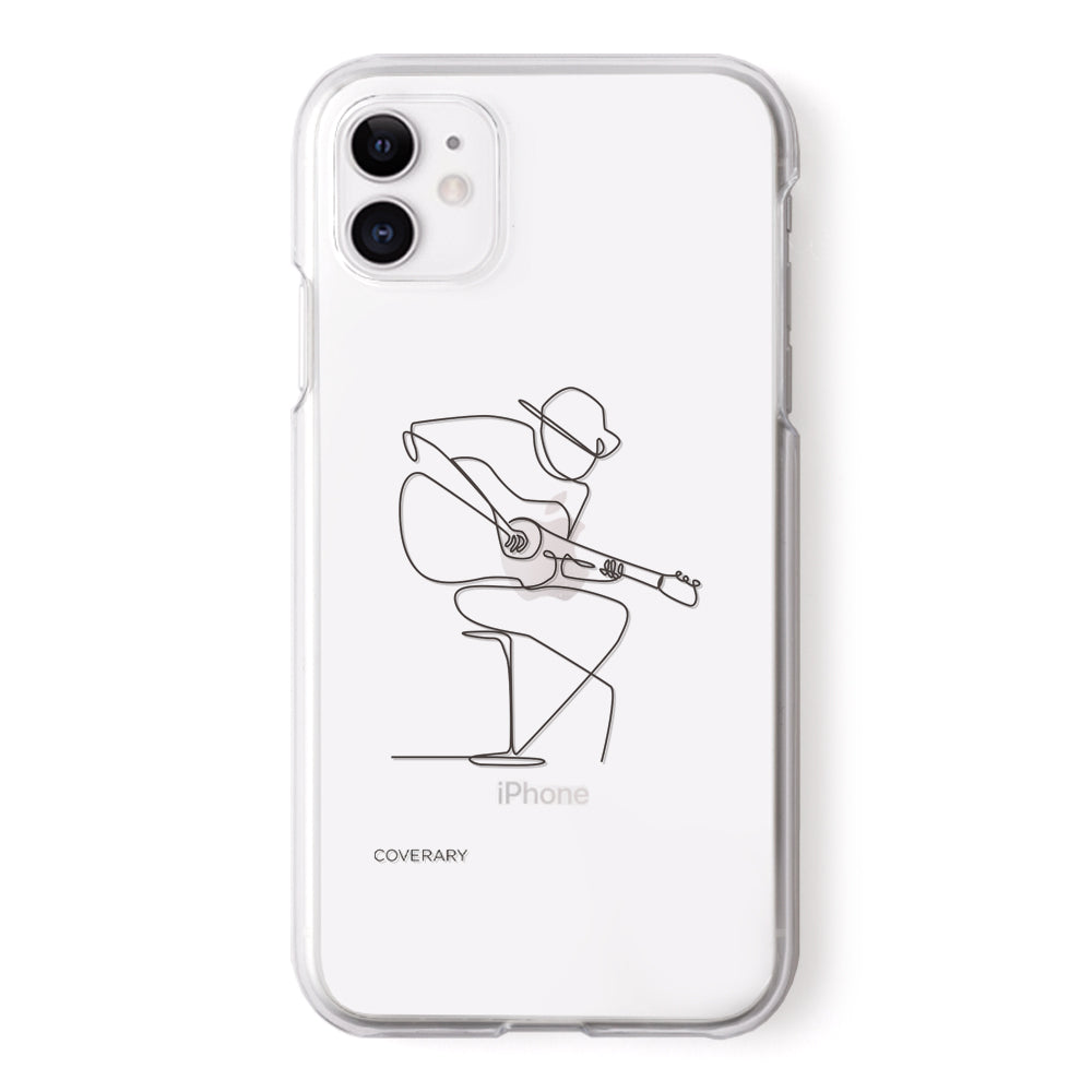 Samsung Galaxy Z Flip/Fold対応 クリアケース レーザー加工 線画 ライフ 背面ケース