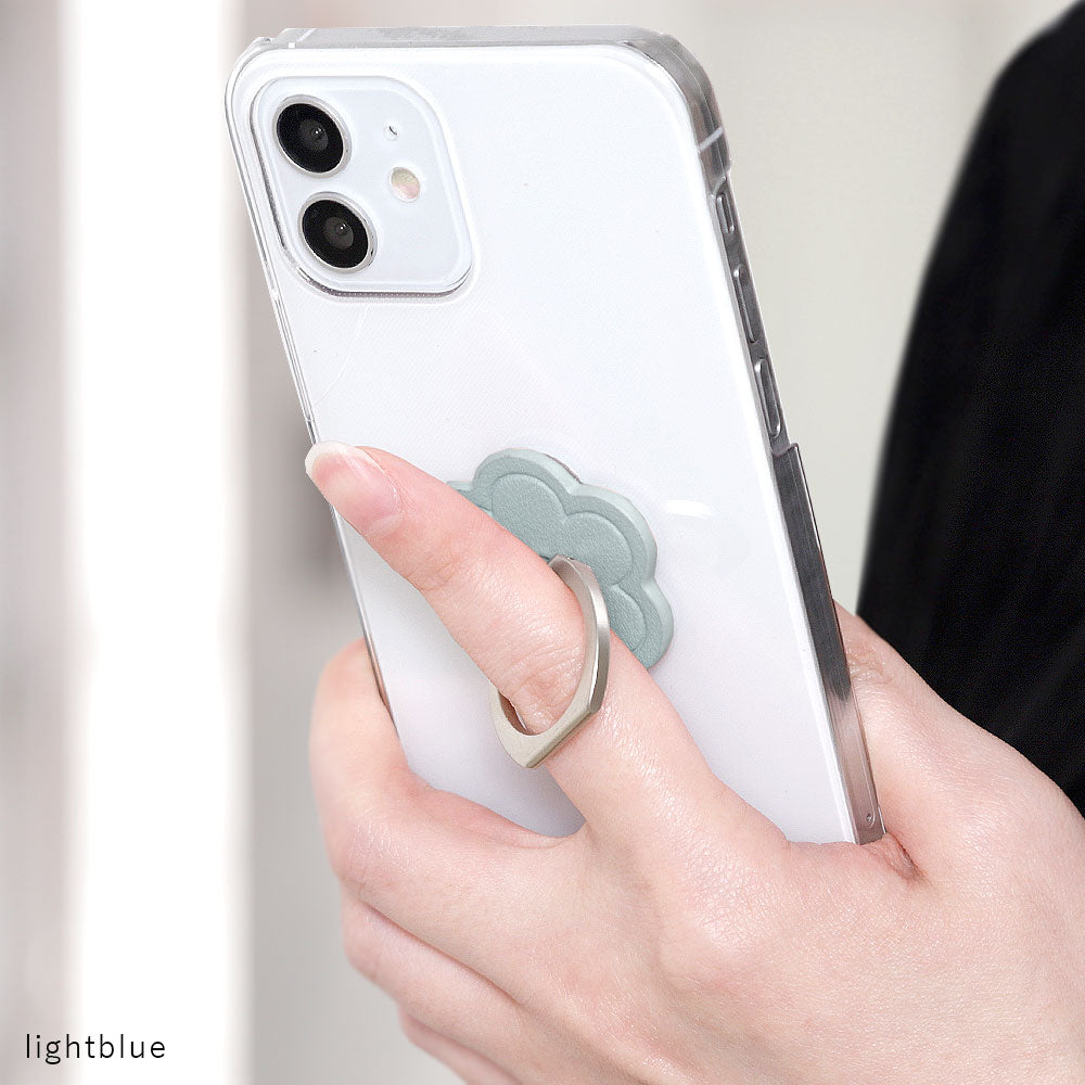 Coque transparente en cuir végan tissu lisse couleur terne fleur avec anneau pour smartphone coque arrière série Google Pixel