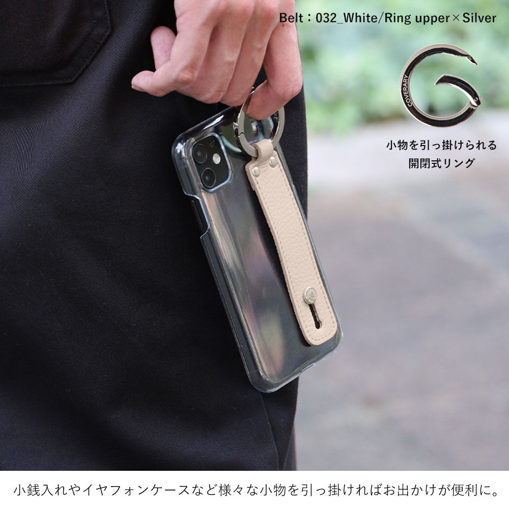 クリアケース 本革 32色 イタリアンシュリンクレザー ハンドベルト付き 背面ケース Xperiaシリーズ