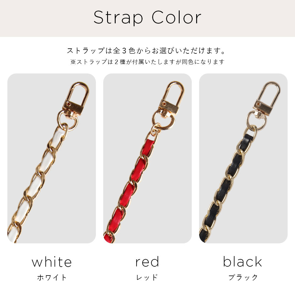 クリアケース フラワーイニシャルチャーム ハンド＆ショルダーストラップ付き 背面ケース Xperiaシリーズ