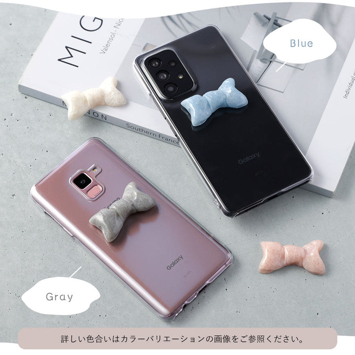 Clear case Homayka-style ribbon decoration back case AQUOS series