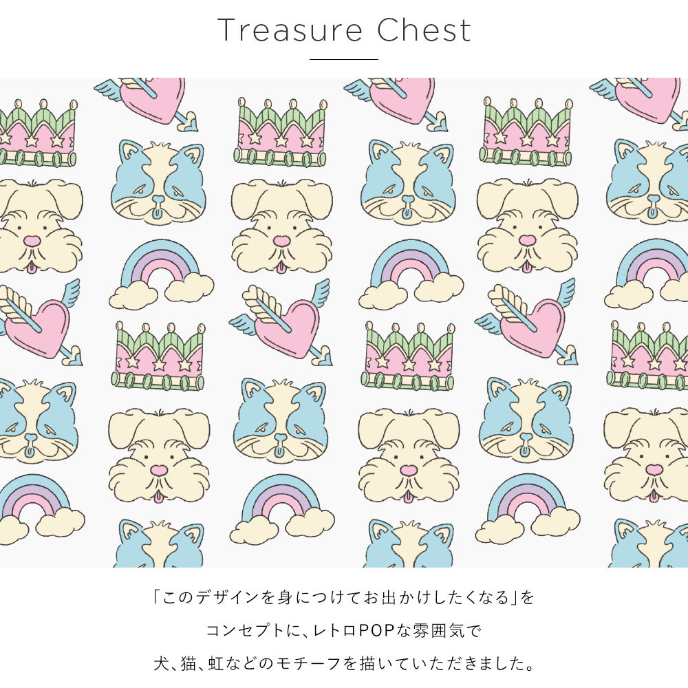 ニシイズミユカ × COVERARY クリアケース レトロPOP柄 ハンドベルト付き コラボ背面ケース