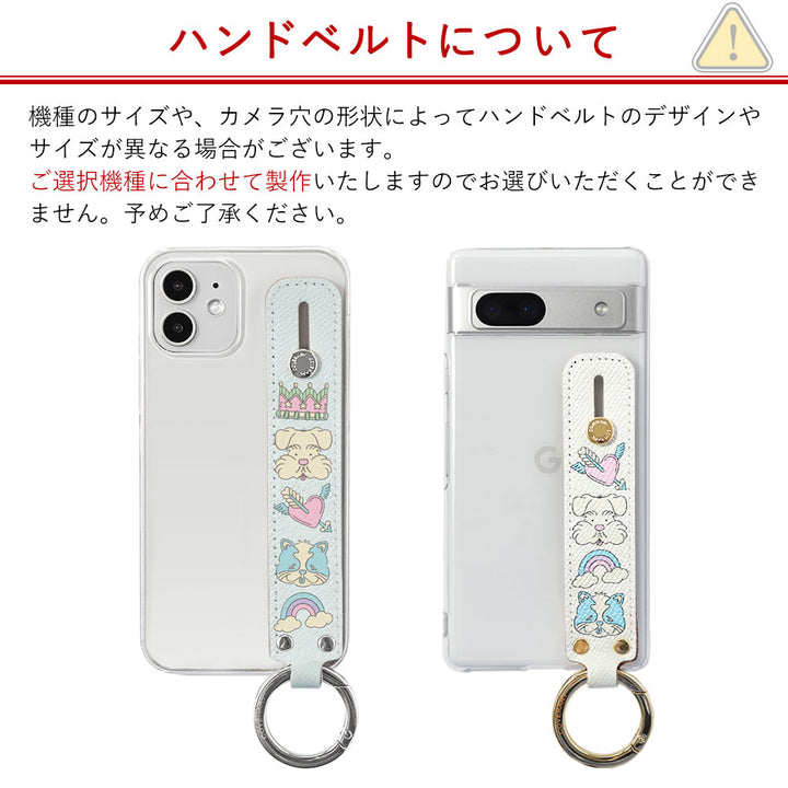 ニシイズミユカ × COVERARY クリアケース レトロPOP柄 ハンドベルト付き コラボ背面ケース