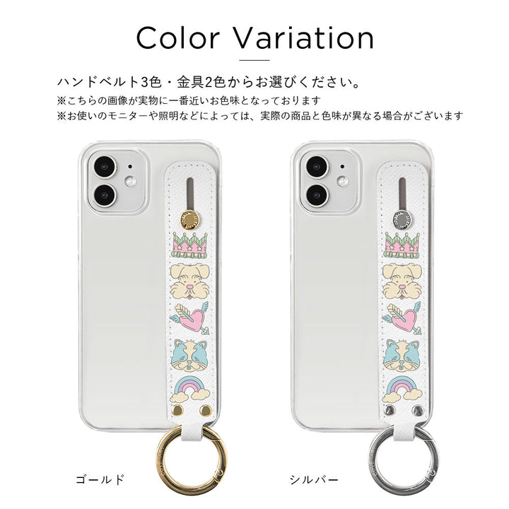 ニシイズミユカ × COVERARY クリアケース レトロPOP柄 ハンドベルト付き コラボ背面ケース