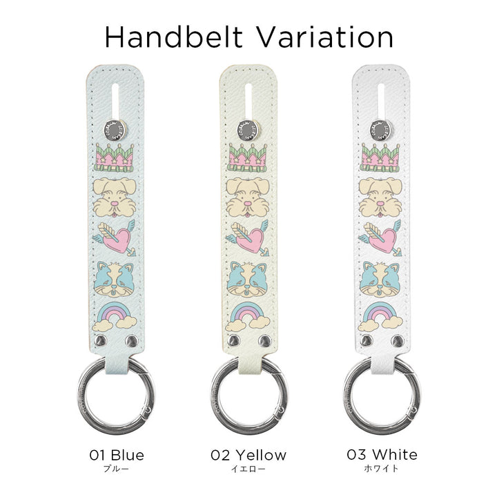 ニシイズミユカ × COVERARY クリアケース レトロPOP柄 ハンドベルト付き コラボ背面ケース