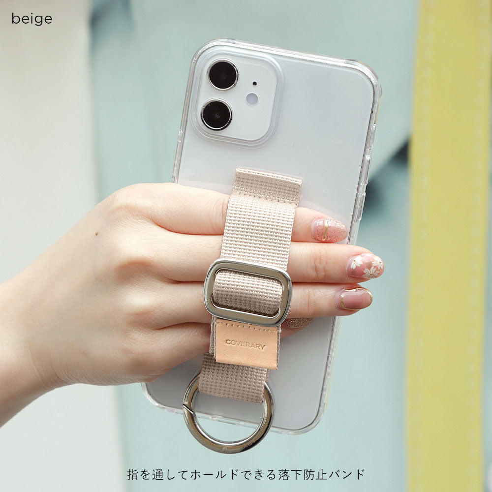 Clear case with nylon buckle belt, rear case (adhesive type) for AQUOS series